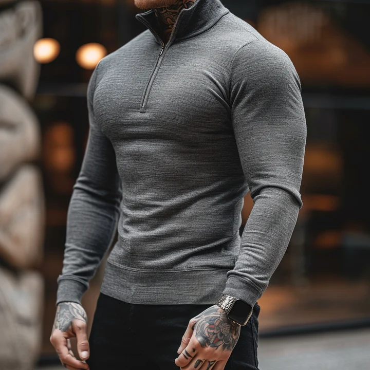 Sartoria: Muscle Fit Half-Zip Sweater