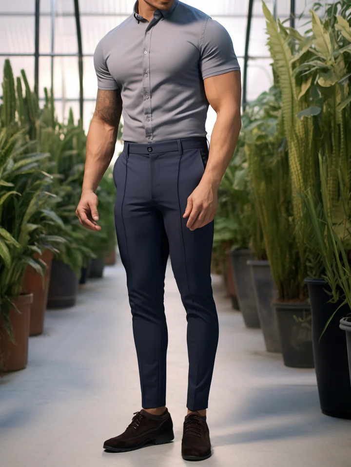 Novate: Sleek Wrinkle-Free Slim Fit Trousers