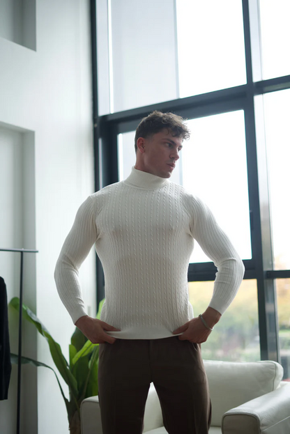 Grigio: Warm Knit Turtleneck Pullover