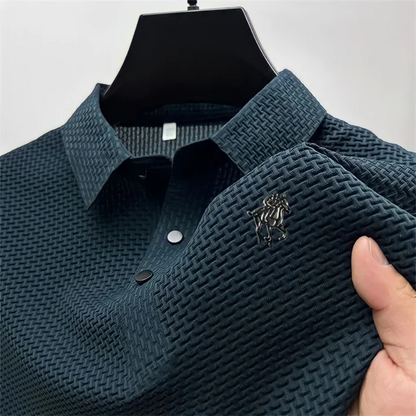 Prestigio: Textured Slim Fit Polo Shirt