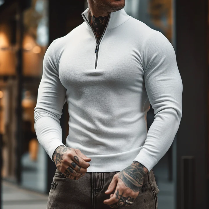 Sartoria: Muscle Fit Half-Zip Sweater