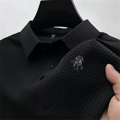 Prestigio: Textured Slim Fit Polo Shirt