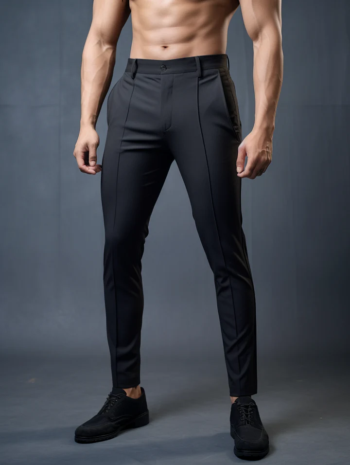 Novate: Sleek Wrinkle-Free Slim Fit Trousers