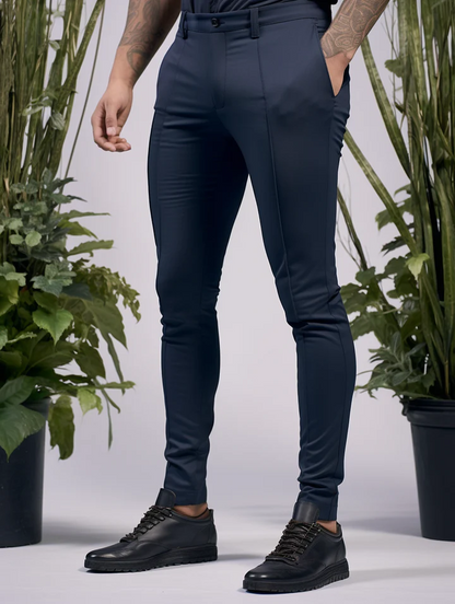 Novate: Sleek Wrinkle-Free Slim Fit Trousers